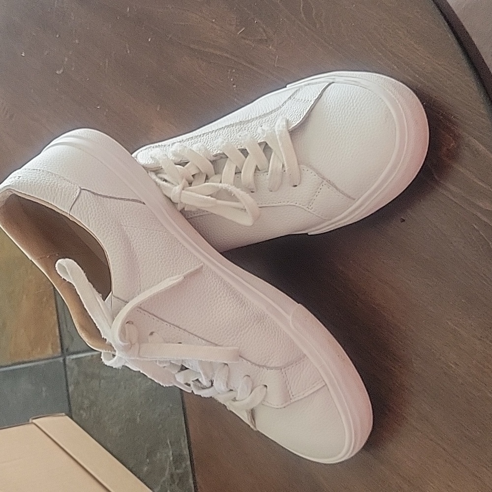 Lucky Brand Divahna Sneakers Leather 10M white - Picture 4 of 9